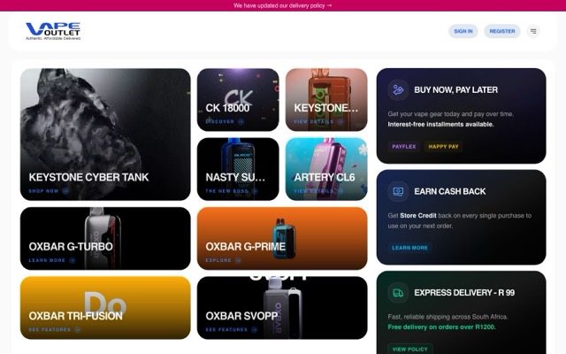 Vape Outlet project preview